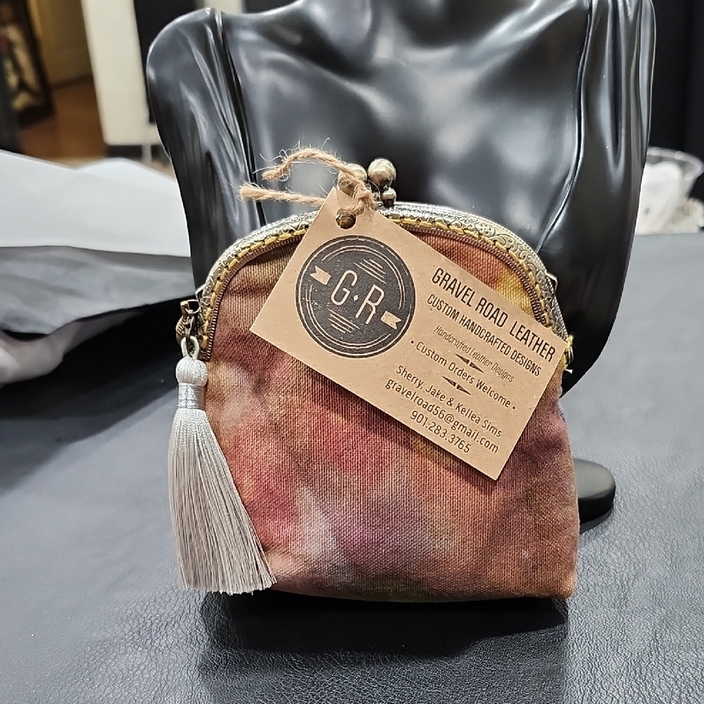 HAND DYED FABRIC COIN PURSE